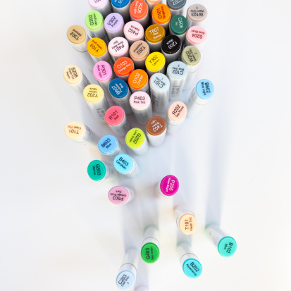 Набор спиртовых маркеров Малевичъ Graf'Art Brush, Базовый 24 цвета